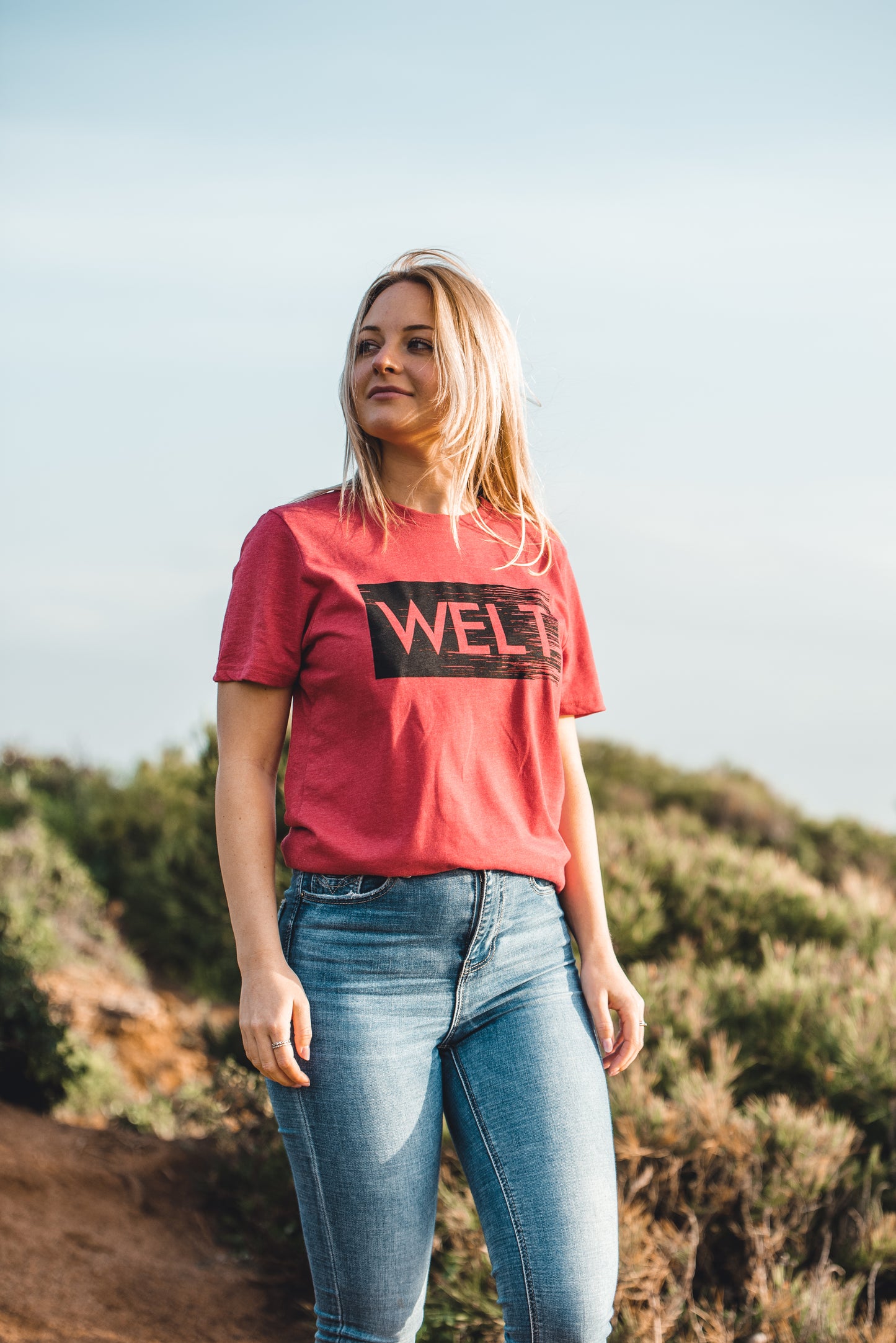 Camiseta roja reciclada