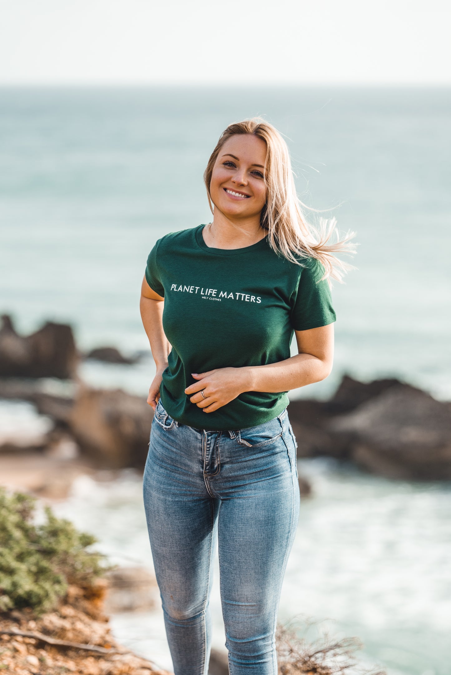 Camiseta suave verde